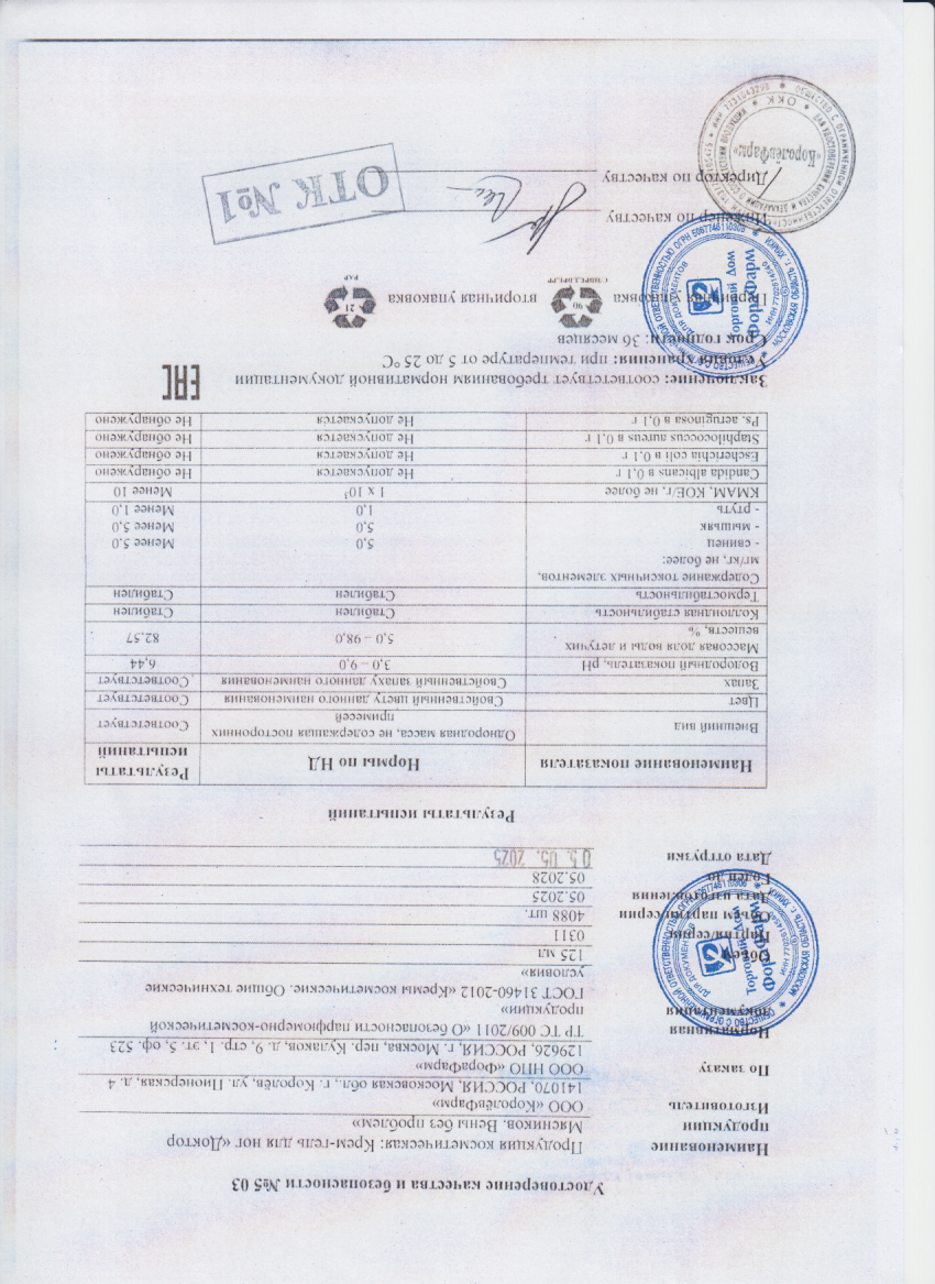 Паспорт №052025